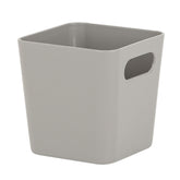 Ordnungsbox - 10x10x10 cm - TAUPE Lederoptik - Ordnungskorb Regalorganizer Wandregal